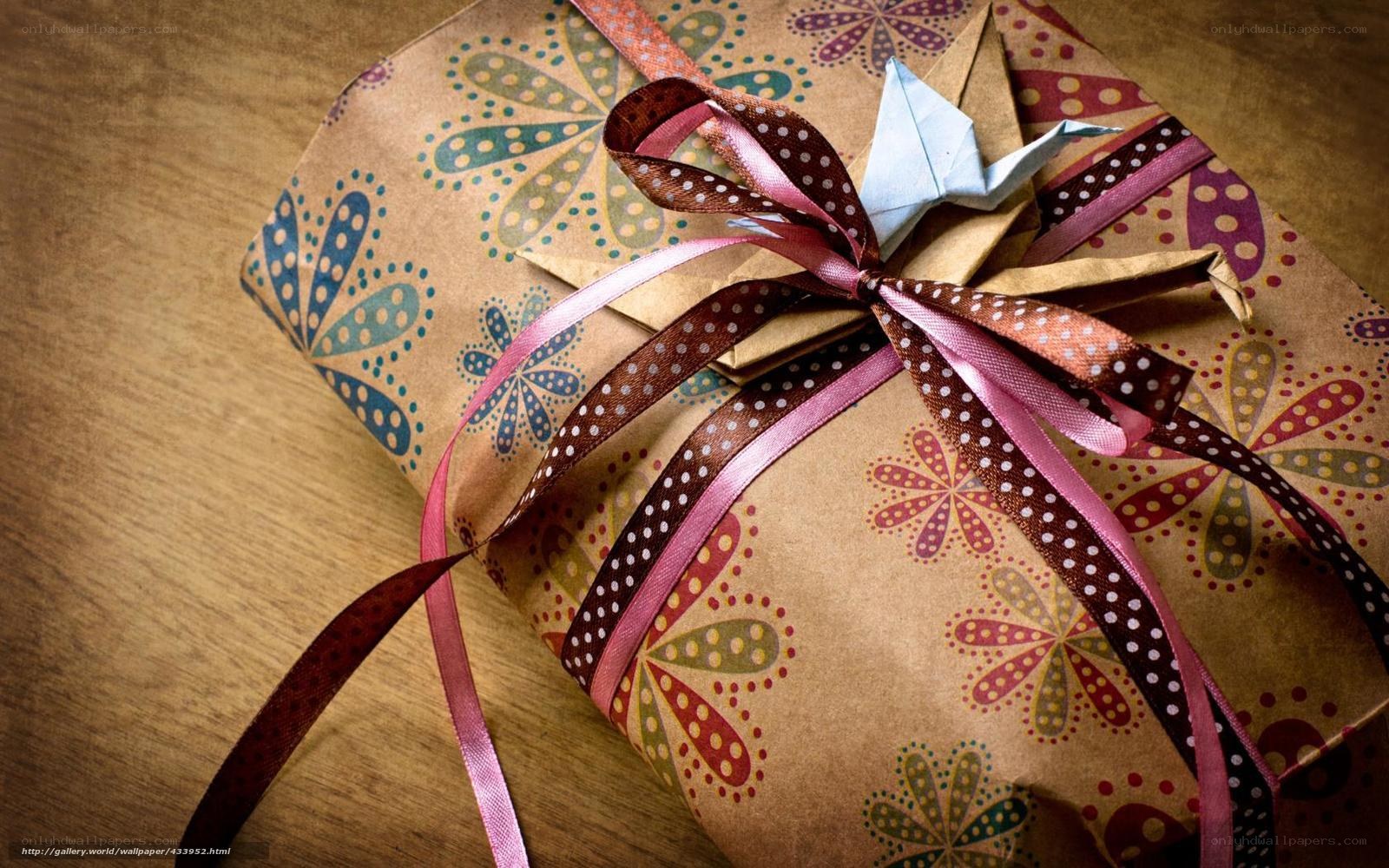 gift wrapped with origami crane