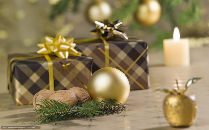 Gifts and Ornaments — Gold, Festive
