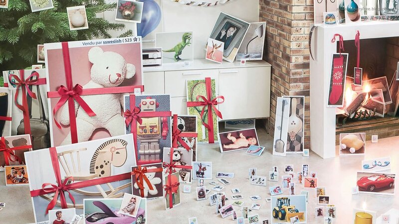 Gifts and Photos on Floor