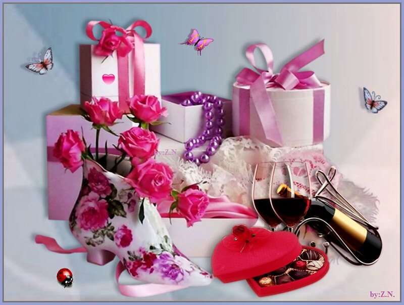 Gifts and Roses in Boot