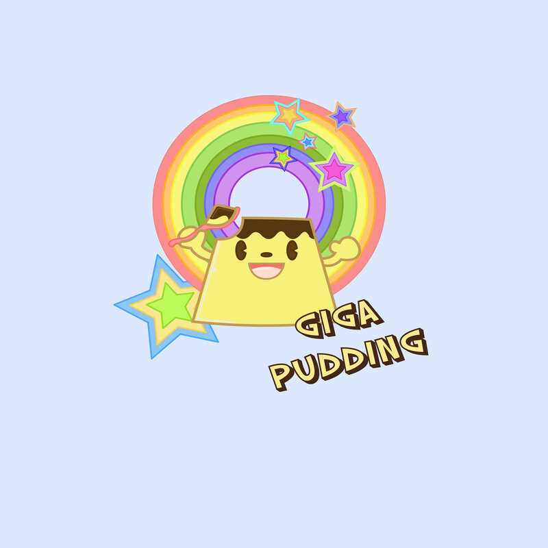 Giga Pudding character logo
