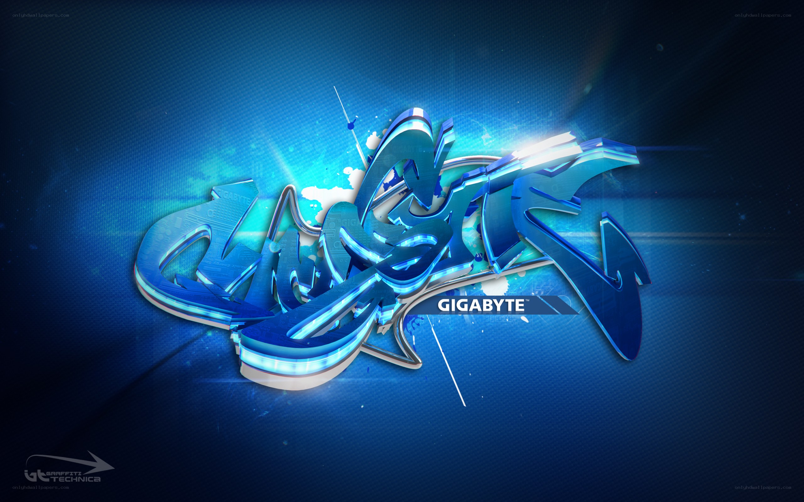 Gigabyte graffiti logo art