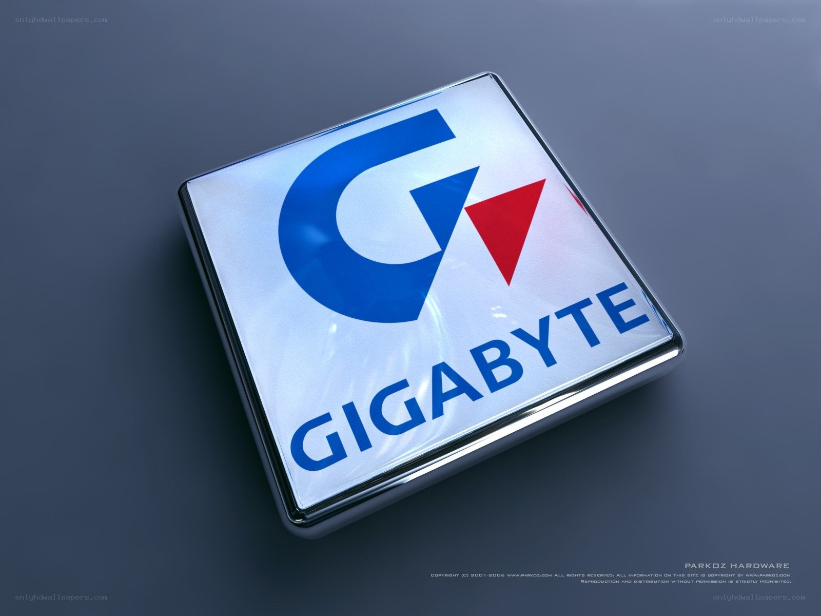 Gigabyte logo on a cube