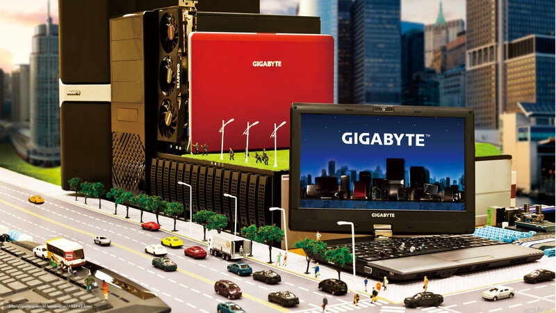 Gigabyte tech cityscape