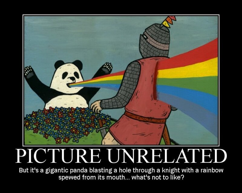gigantic panda rainbow blast