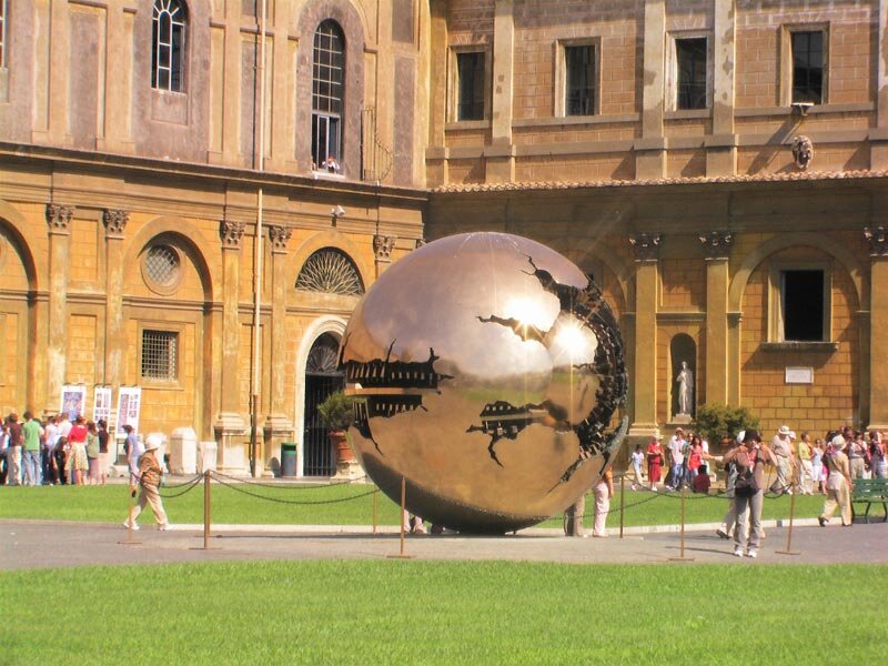 Gilded Sphere Sculpture