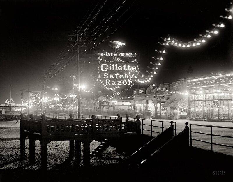 Gillette Sign on Pier