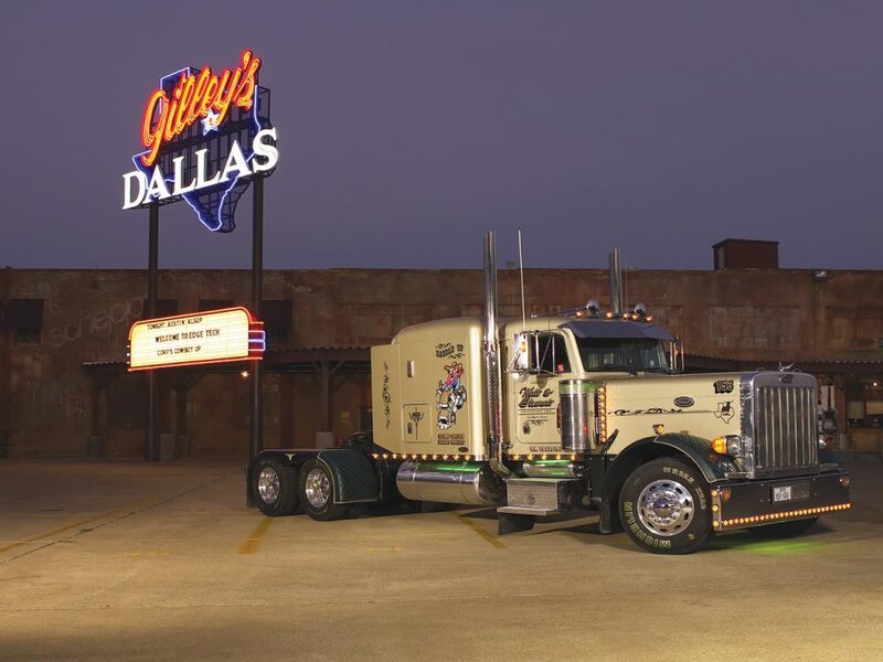 Gilley's Dallas truck at night