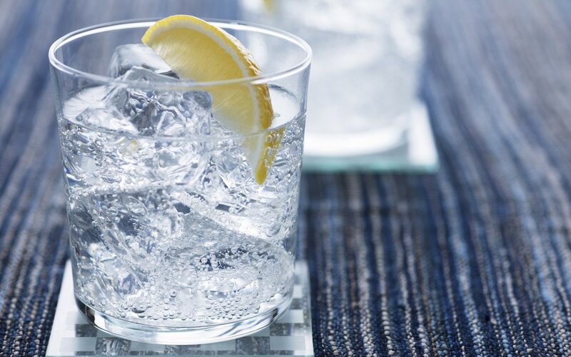 gin and tonic with lemon