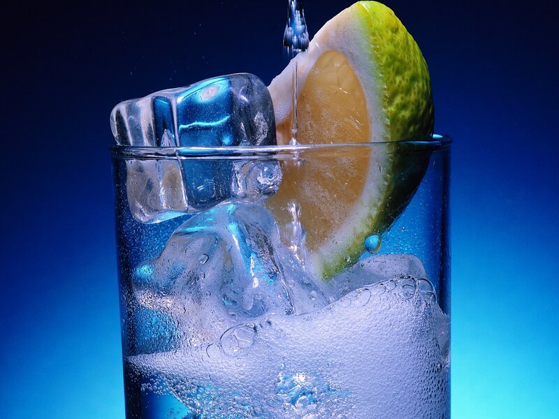 Gin and tonic with lime