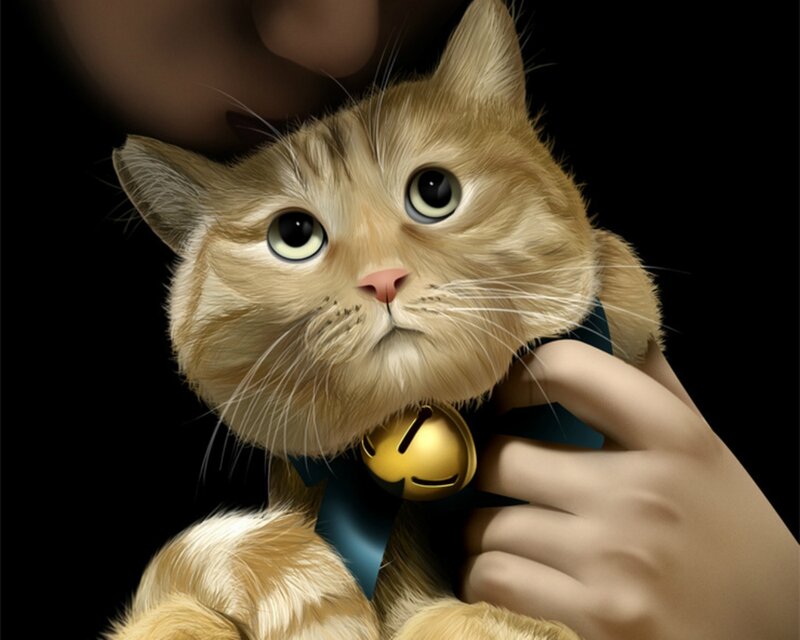 Ginger Cat with Bell