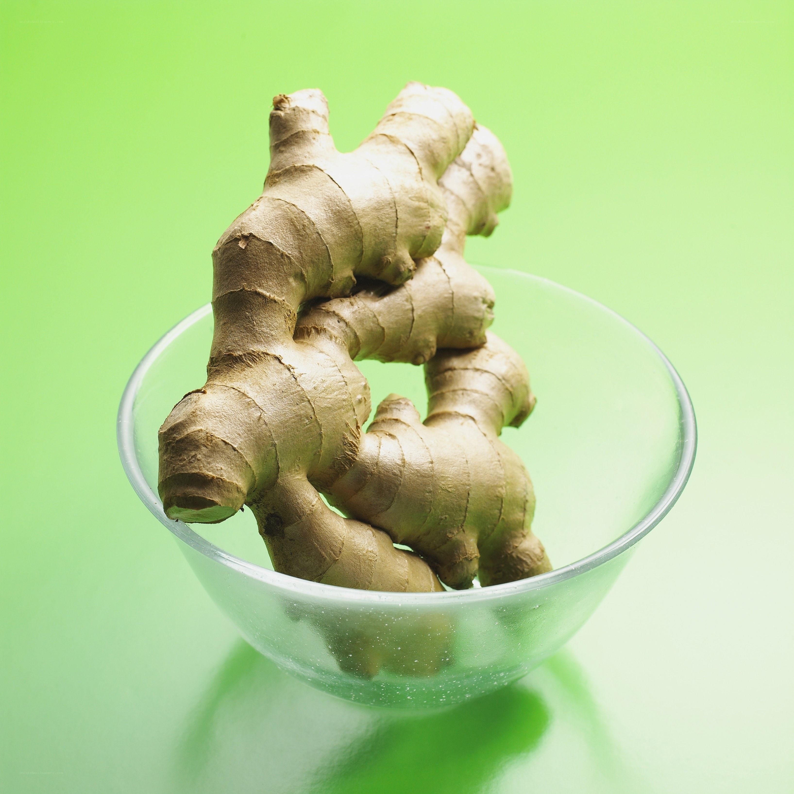 ginger root in a bowl