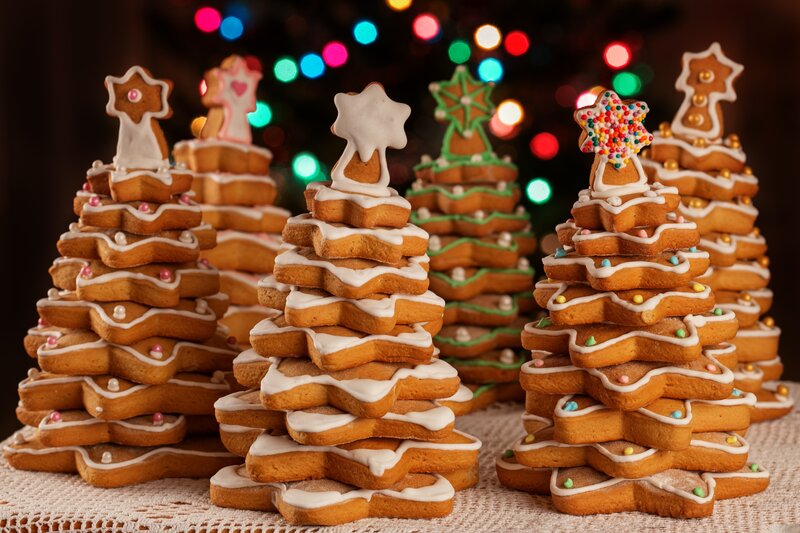 Gingerbread Christmas Trees — Brown