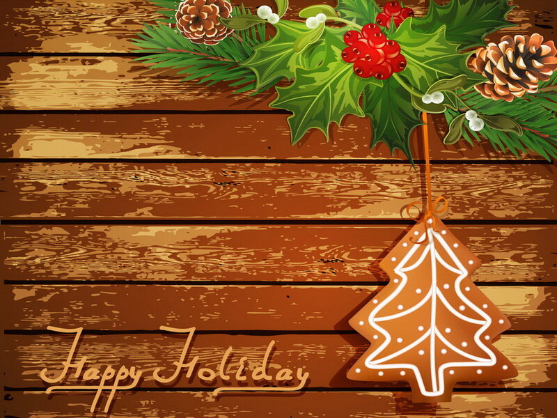 Gingerbread Cookie Tree — Brown, Festive
