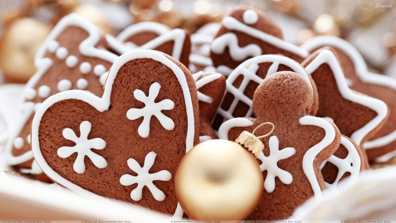Gingerbread Cookies — Brown, Festive