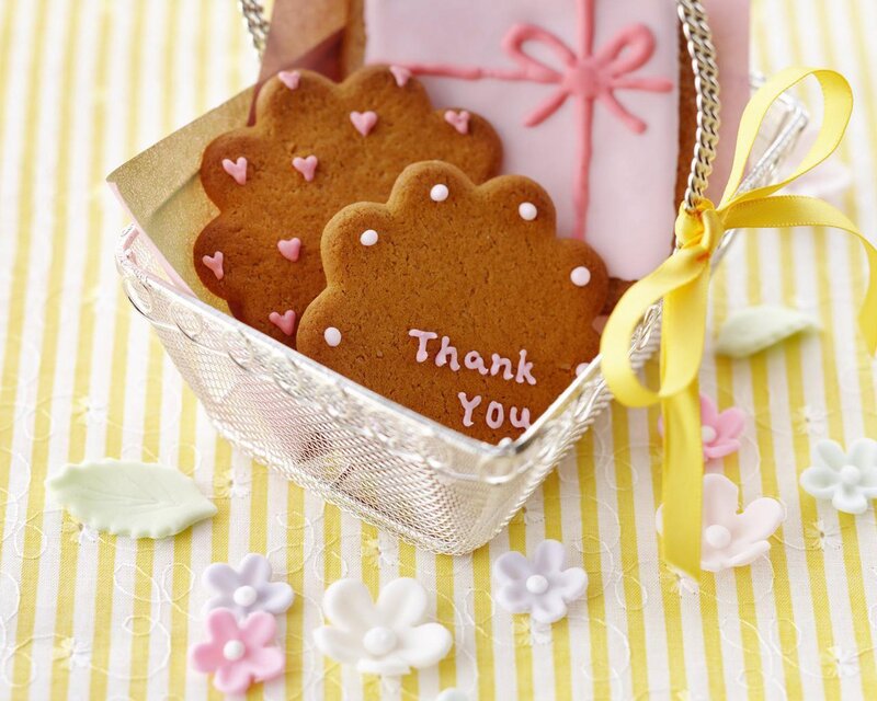 Gingerbread Cookies in Basket