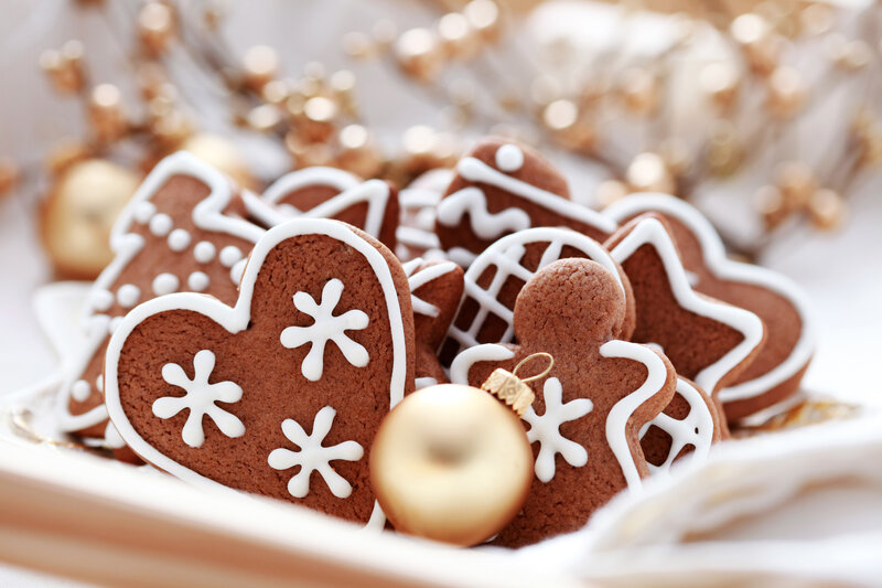 Gingerbread Cookies in Bowl