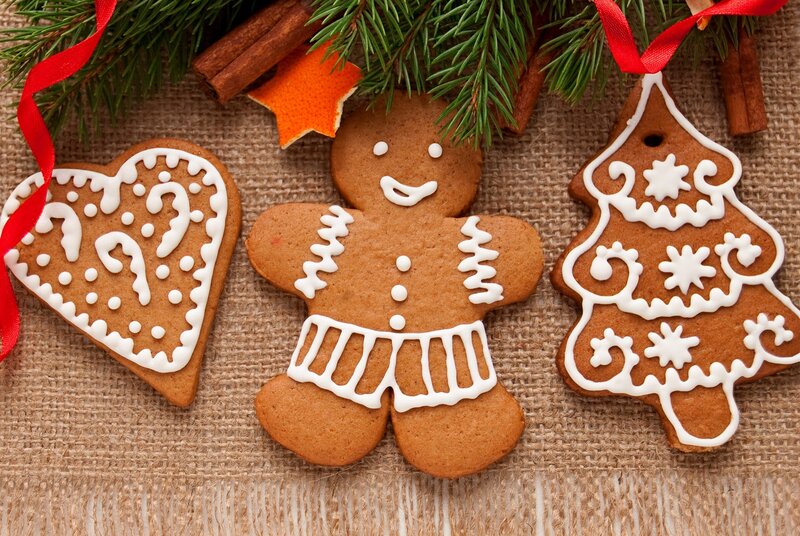 Gingerbread Cookies on Burlap