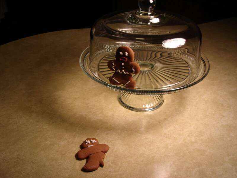 Gingerbread cookies on display