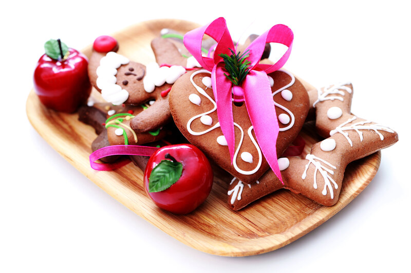 Gingerbread Cookies on Tray — Brown