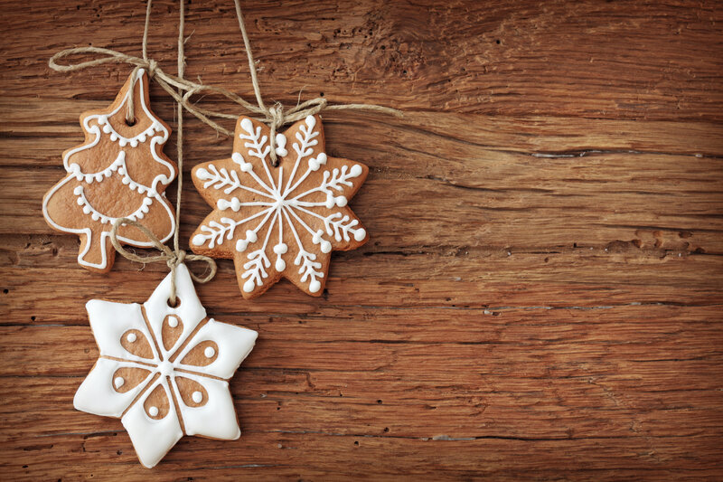 Gingerbread Cookies on Wood — Brown