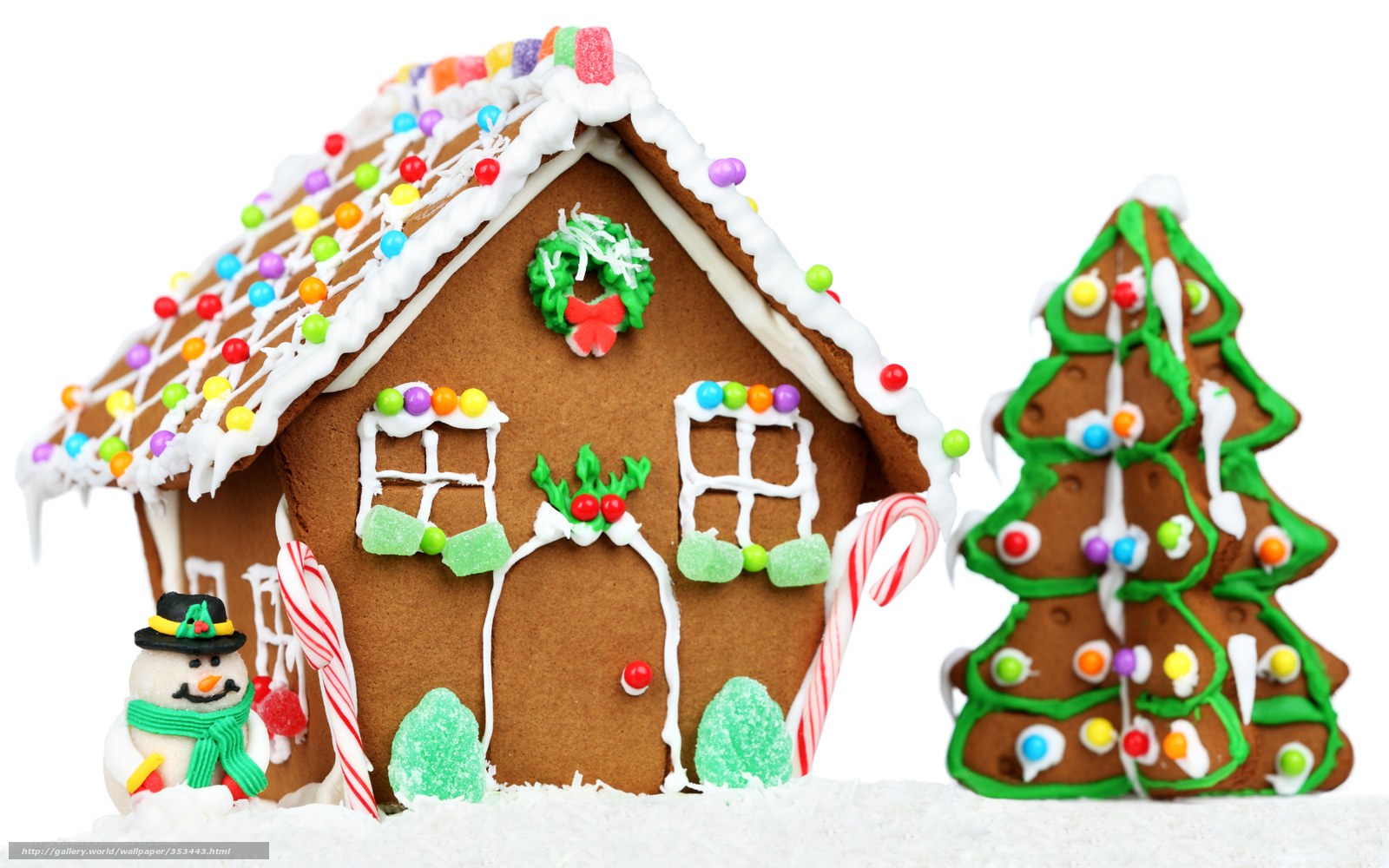 Gingerbread house and tree