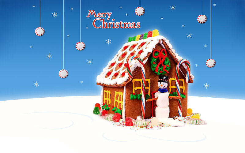Gingerbread House — Blue