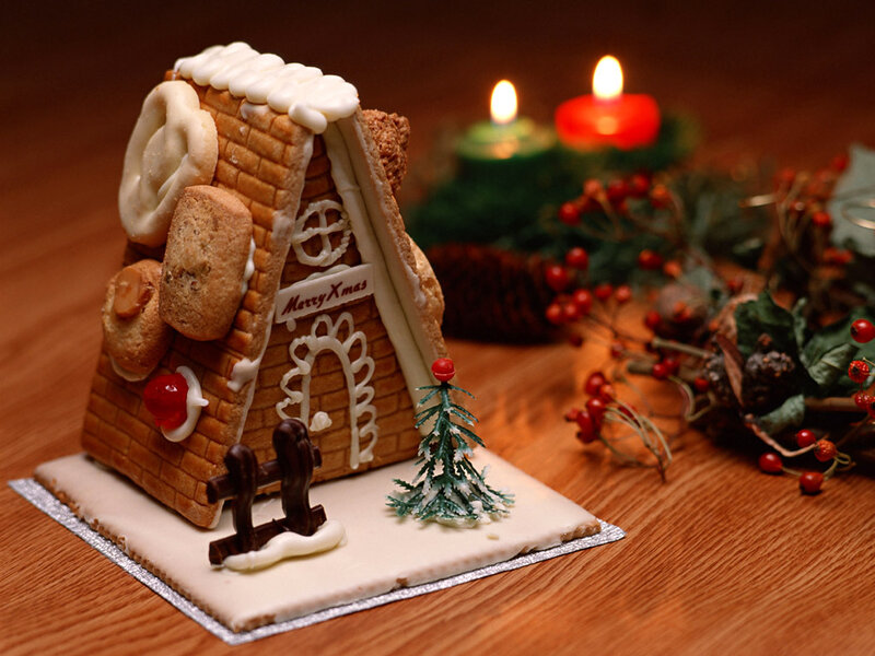 Gingerbread House — Brown, Festive, Winter, Photograph