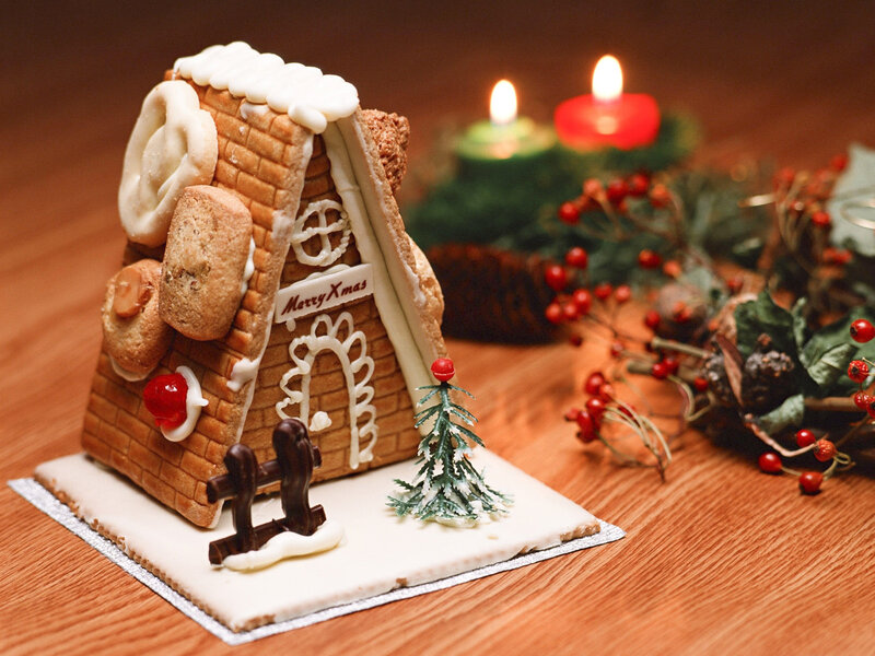 Gingerbread House — Brown, Festive, Winter