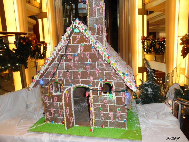 Gingerbread House Display — Brown, Festive, Winter