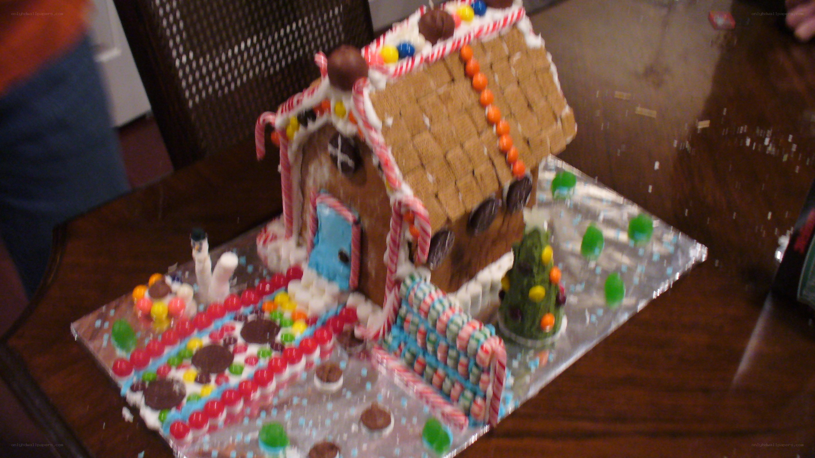 Gingerbread house display
