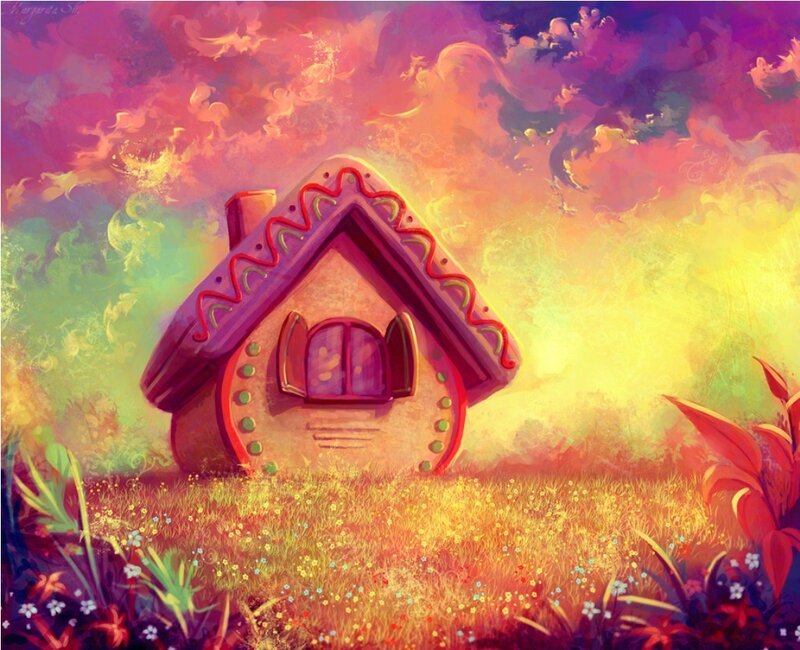 Gingerbread House — Purple