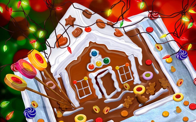 Gingerbread House with Candies