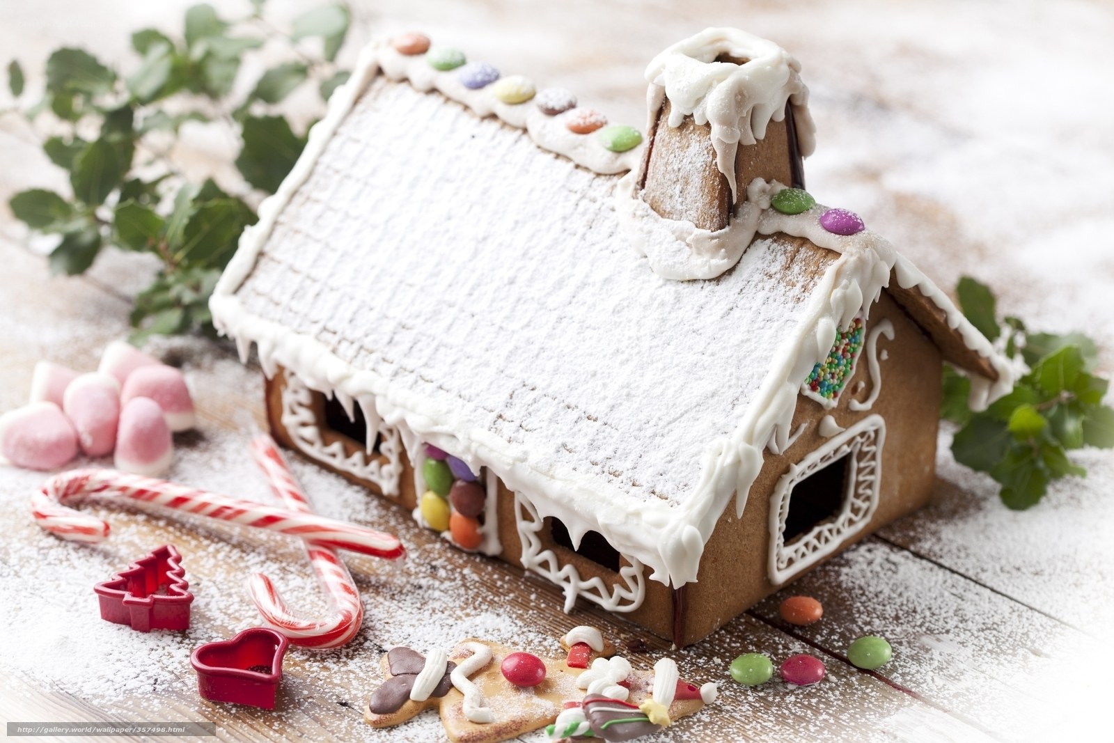 Gingerbread house with candy