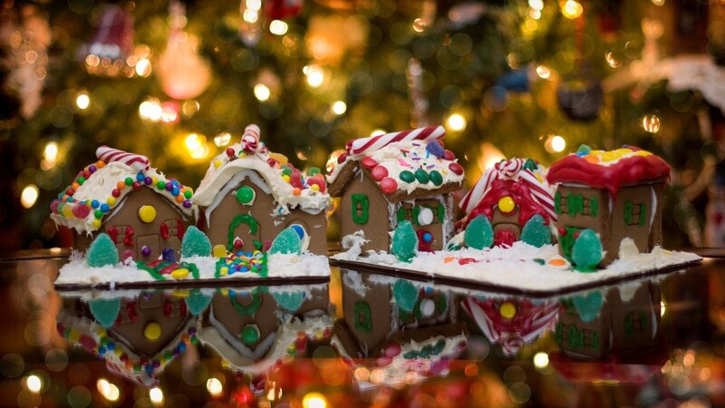 Gingerbread houses on display