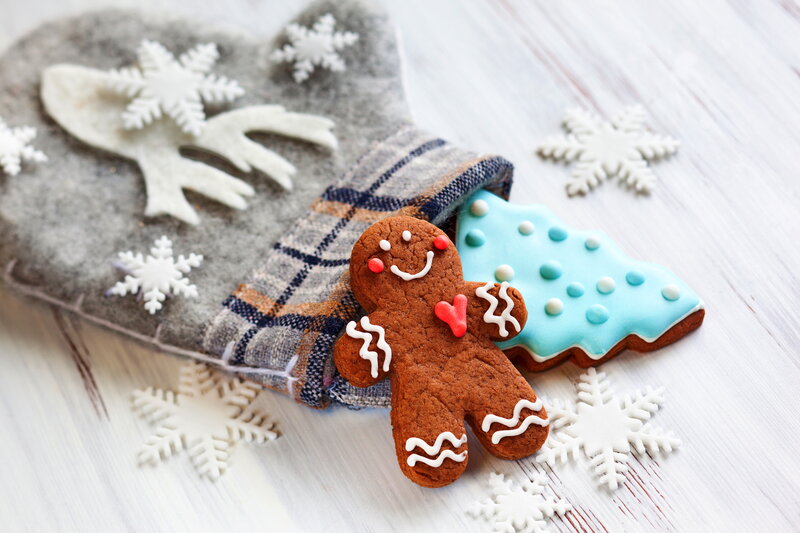 Gingerbread Man Cookie — Brown, Festive, Winter, Photograph, Stocking