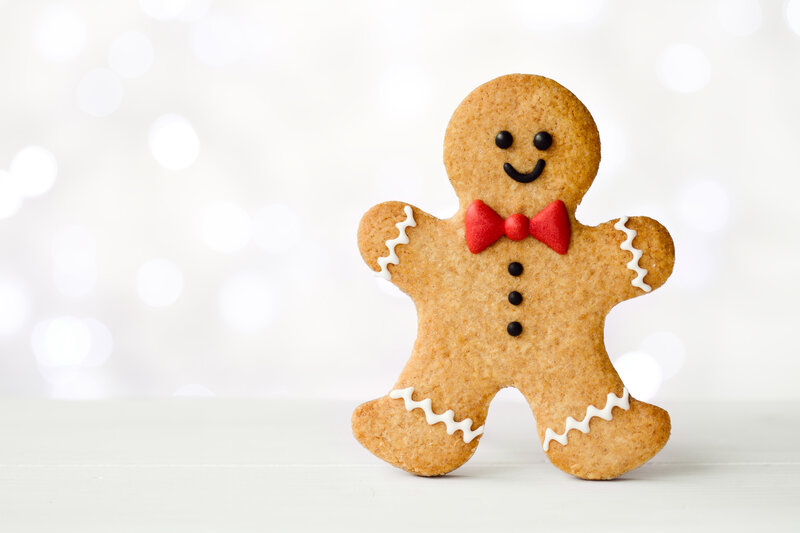 Gingerbread Man Cookie — Brown, Festive, Winter
