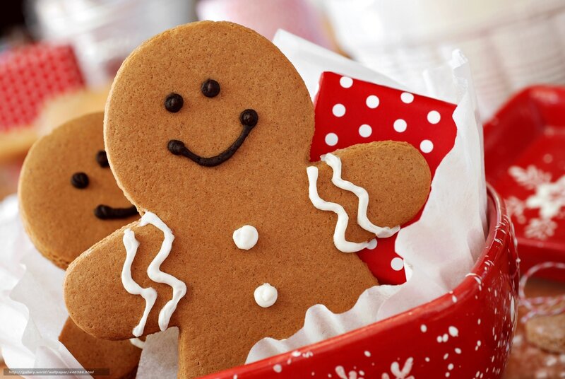 Gingerbread Man Cookies — Brown, Festive