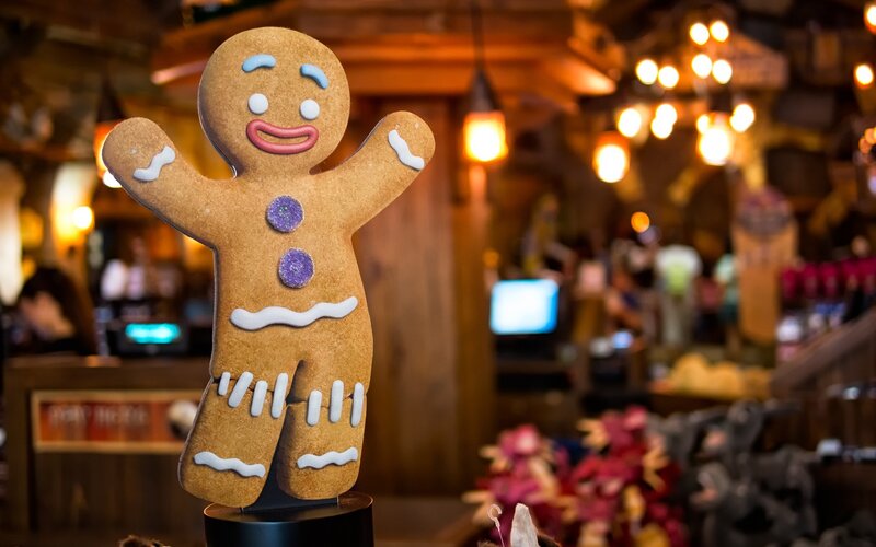 Gingerbread Man Figure — Brown, Festive