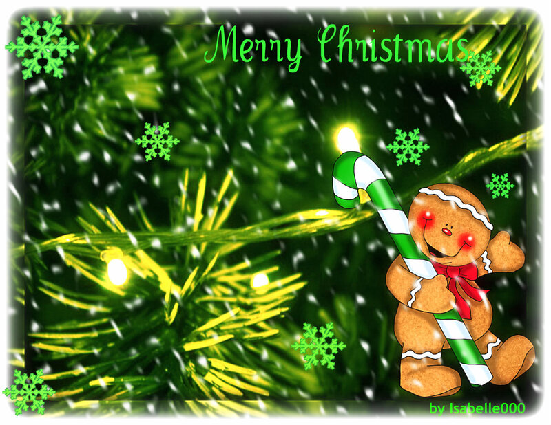 Gingerbread Man Holding Candy Cane