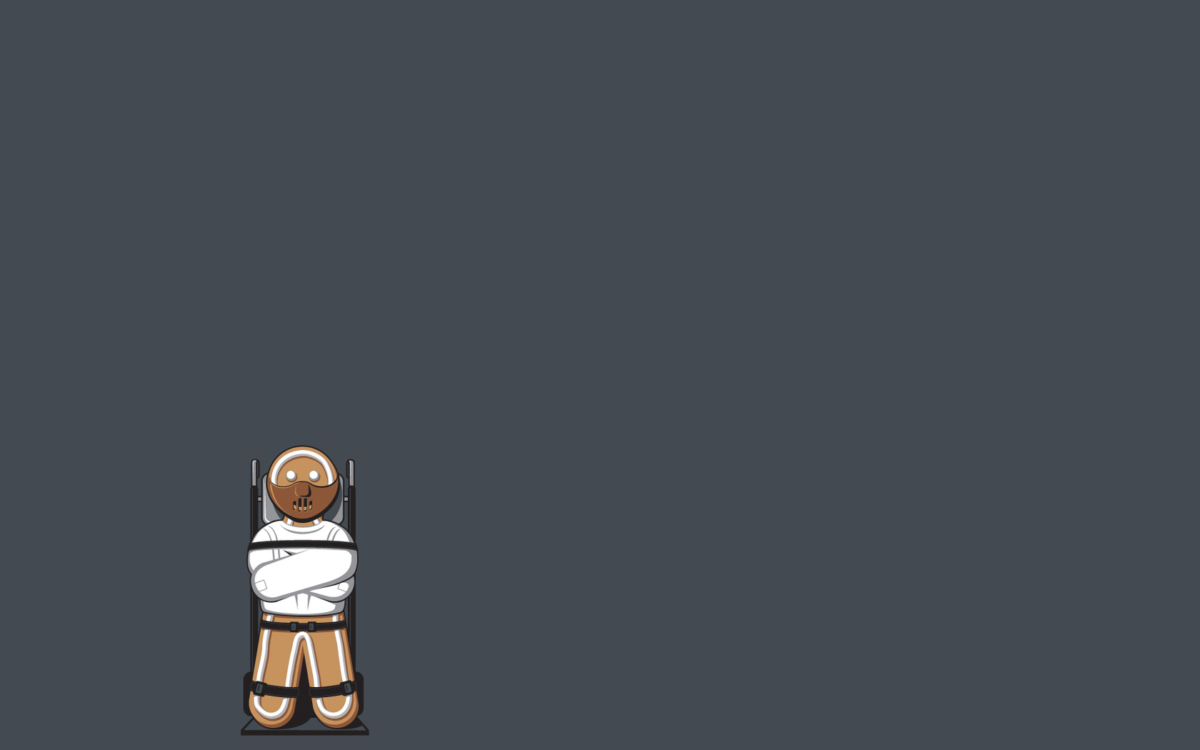 Gingerbread man in restraint