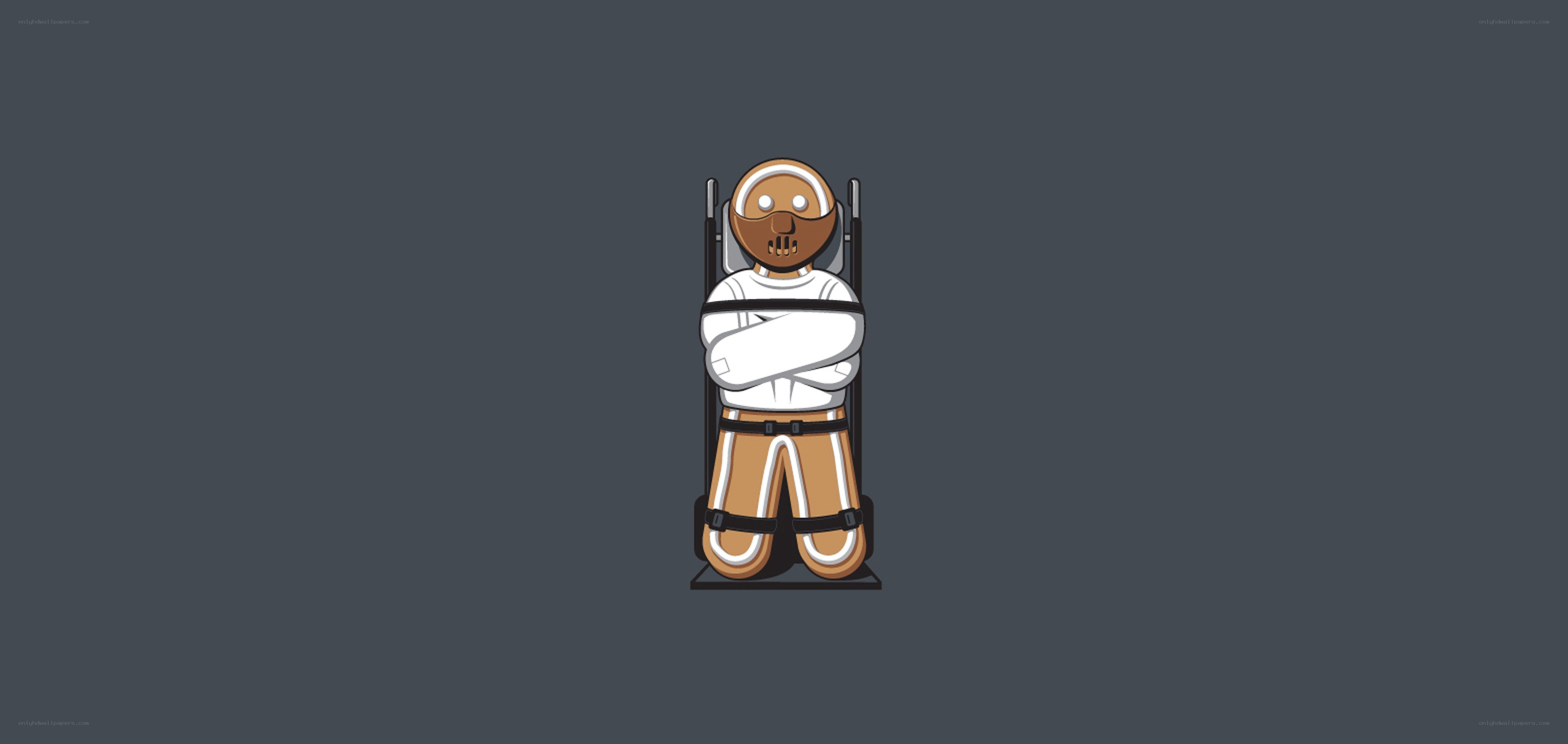 Gingerbread man in restraint chair