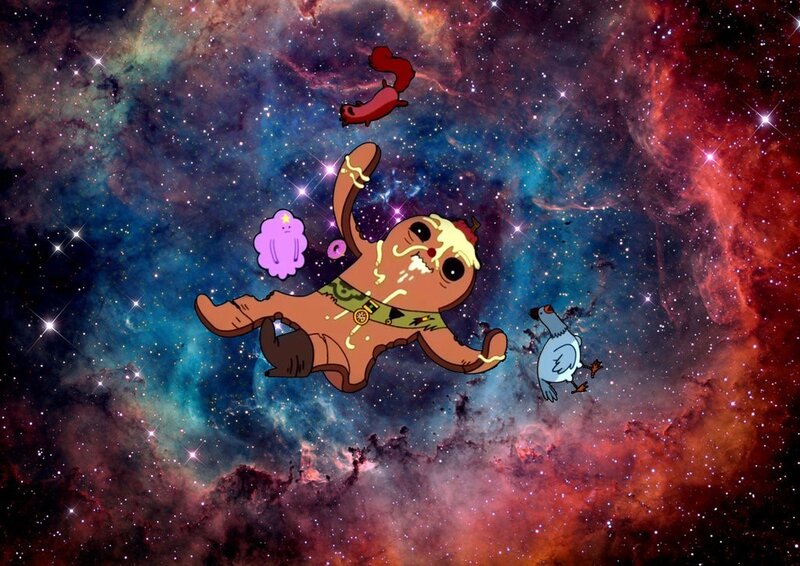 Gingerbread Man in Space — Blue