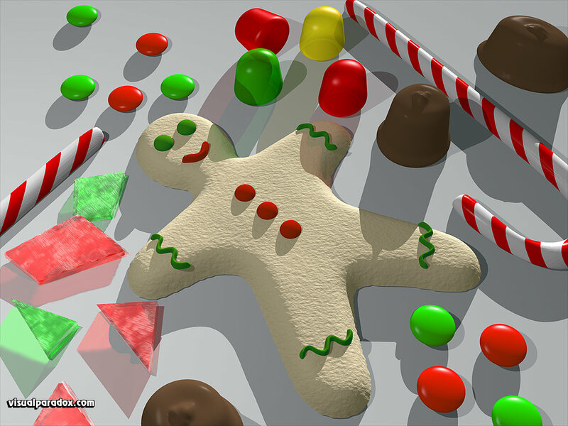 Gingerbread man with candies