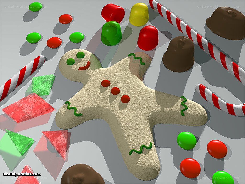 Gingerbread man with candies