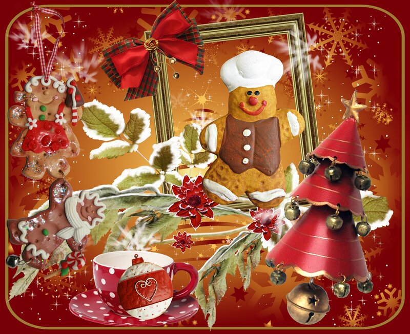 Gingerbread Men Collage