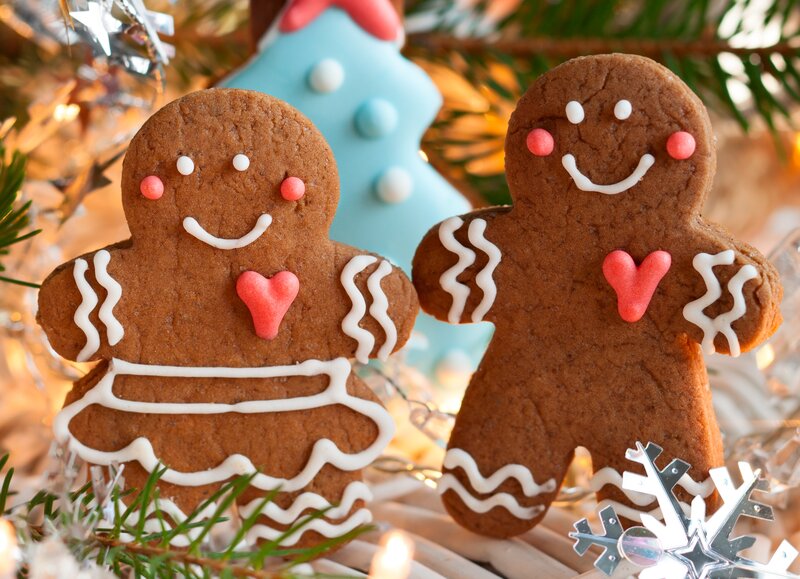 Gingerbread Men Cookies — Brown, Festive