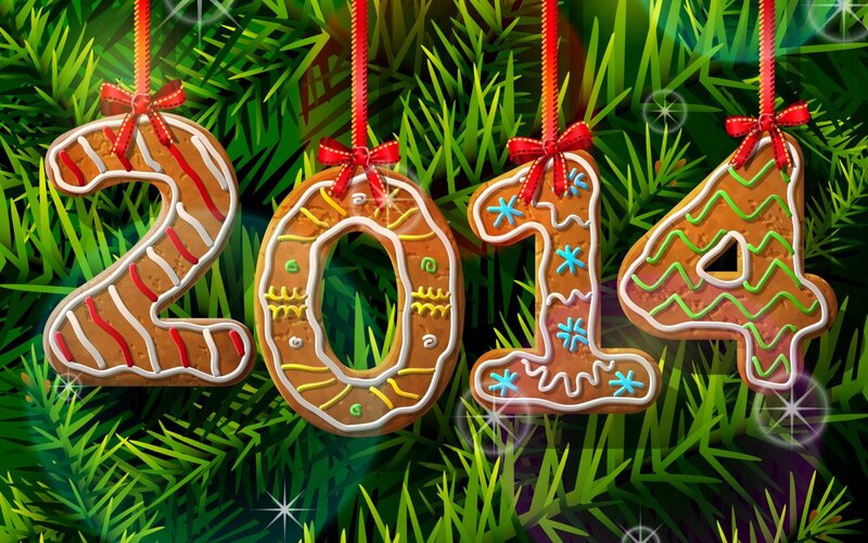 Gingerbread Ornaments — Green, Festive