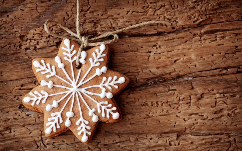 Gingerbread Snowflake Cookie