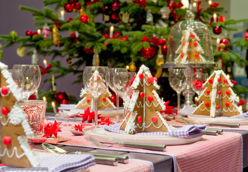 Gingerbread Trees on Table